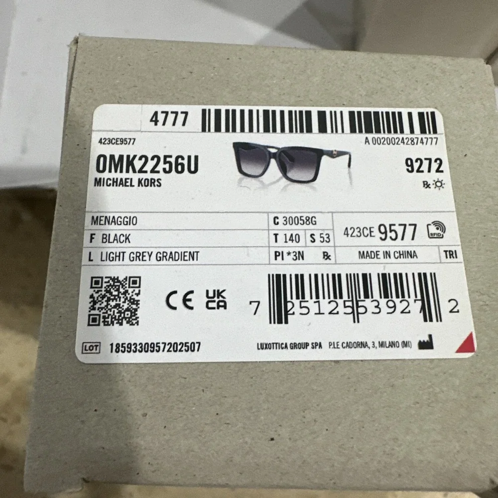Michael‎ Kors SUNGLASSES MK2256U MENAGGIO 0MK2256U BLACK
